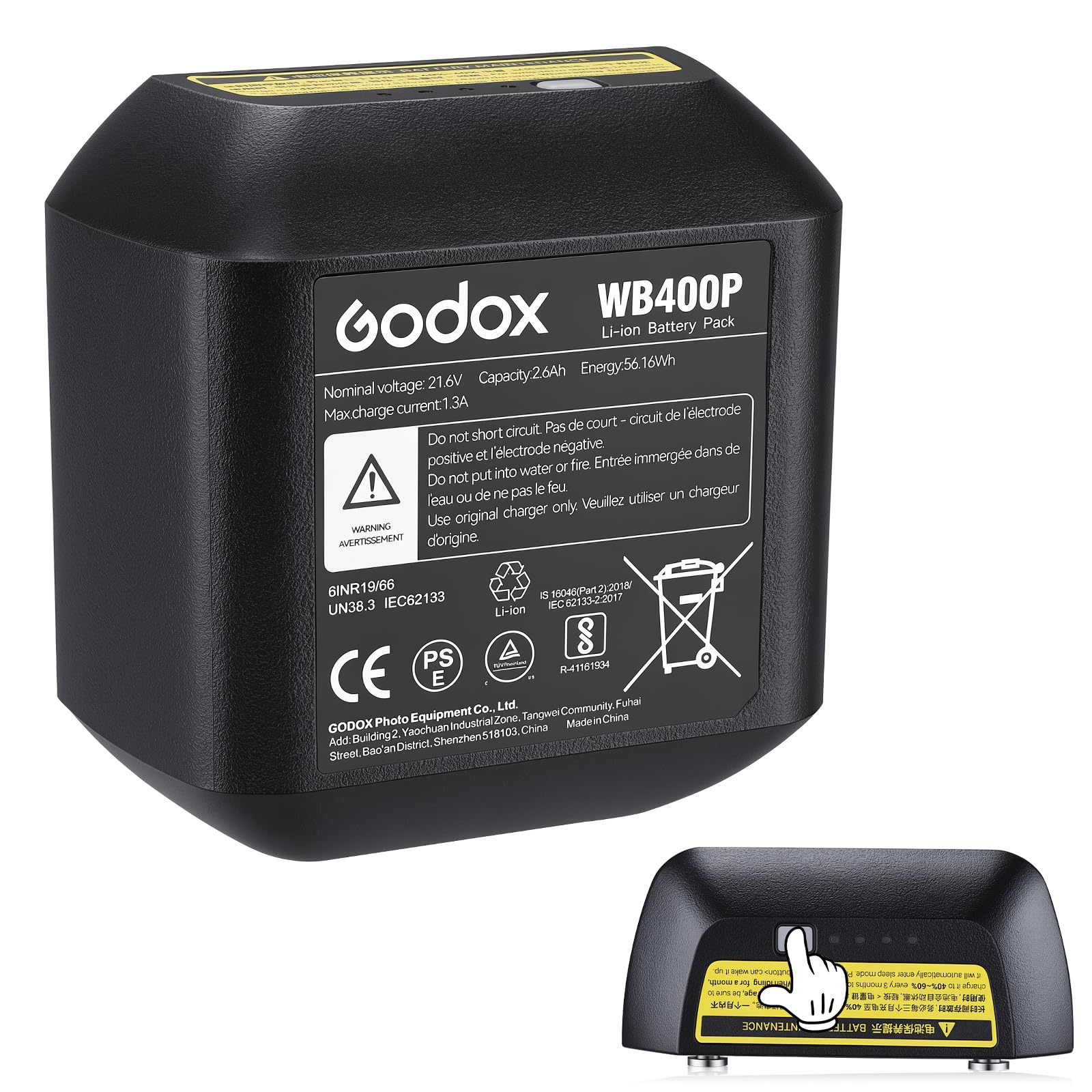 Amazon.com : GODOX AD400Pro Original Battery – WB400P 21.6V